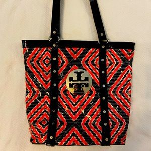 Tory Burch Betty Quilted Patent Leather Tote